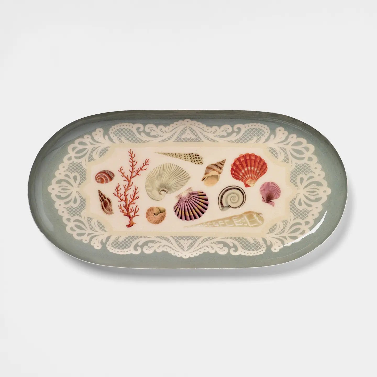Specimens of the Sea Oval Enamel Tray