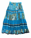 Turquoise/Multi Long Ribbon Skirt