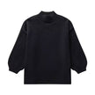 Black Ladies Mock Neck Long Sleeves Sweater