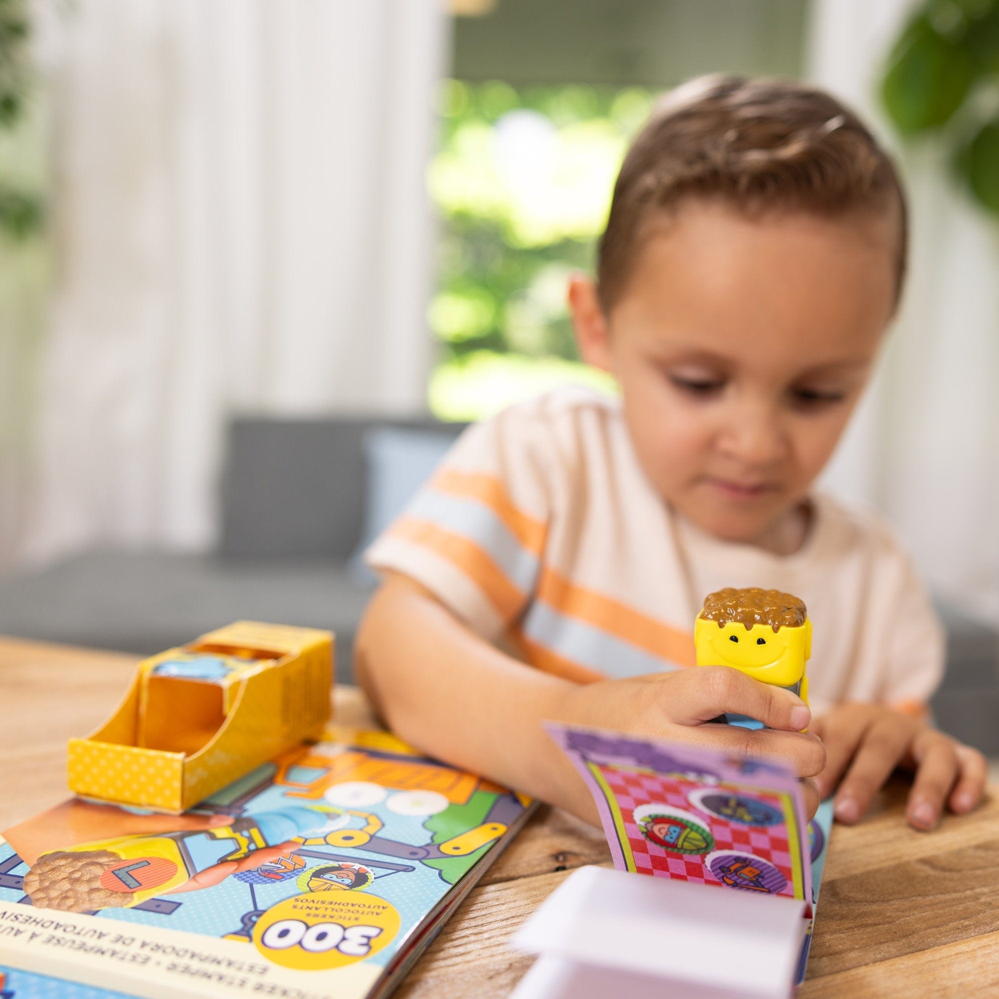 Melissa & Doug Melissa & Doug Sticker WOW! Activity Pad & Sticker Stamper - Bulldozer - Little Miss Muffin Children & Home