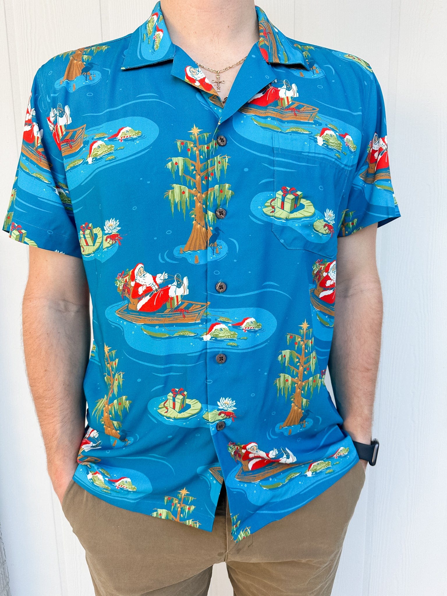 Cajun Christmas Aloha Shirt
