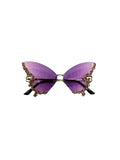 Mardi Gras Creations Butterfly Rhinestone Sunglasses in Purple