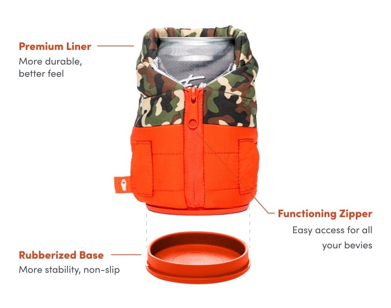 Puffin Drinkwear The Puffy Vest Insulated 12oz Beverage Sleeve, Black - Little Miss Muffin Children & Home