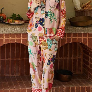 Rosa Clothing Rosa Clothing Cheetah Party Vibrant Print Cozy Pajama Set - Little Miss Muffin Children & Home