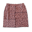 pink leopard print mini skirt