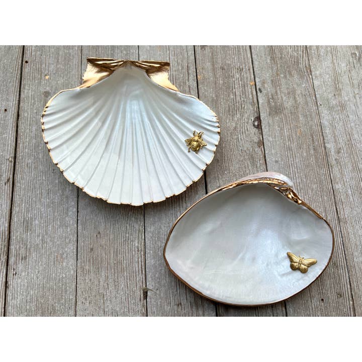 Ten Twenty Six Designs Ten Twenty Six Designs Pearl Ring Dish, Clam - Little Miss Muffin Children & Home