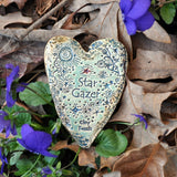 Clay Fossils Star Gazer Handmade Pottery Heart Memento