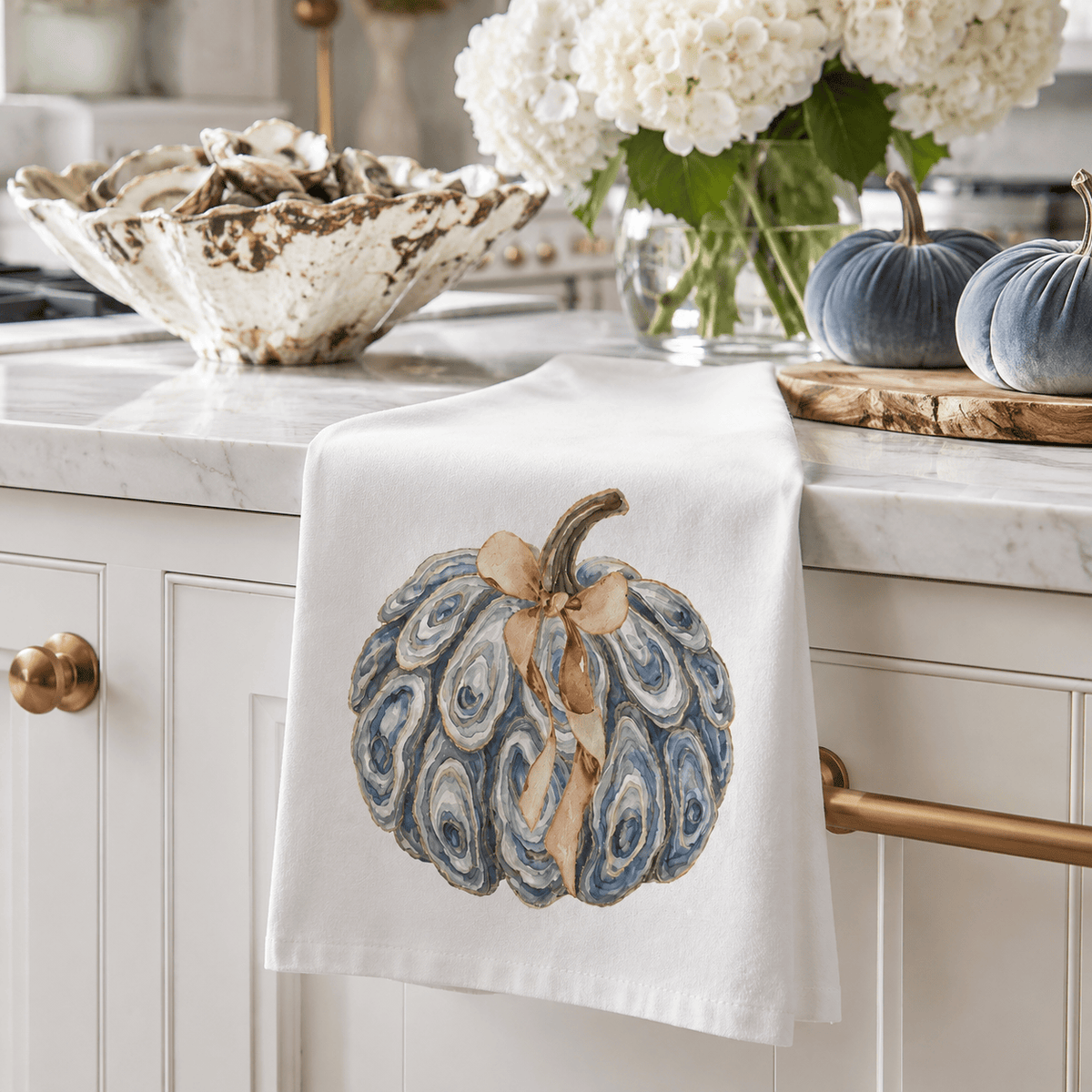 Oyster Pumpkin with Bow Towel