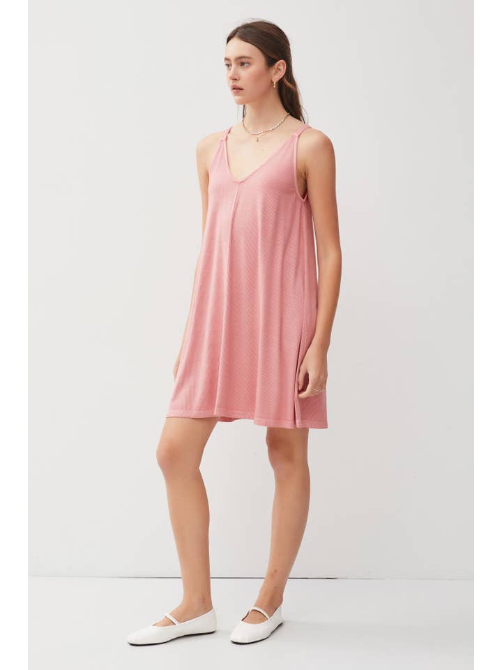 Be Cool Be Cool Ribbed V-Neck Knit Dress - Little Miss Muffin Children & Home