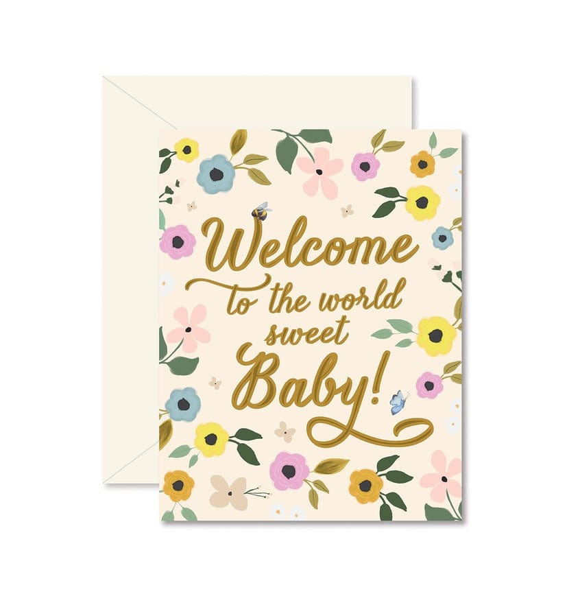 Ginger P Designs Ginger P Designs Welcome Sweet Baby Greeting Card - Little Miss Muffin Children & Home