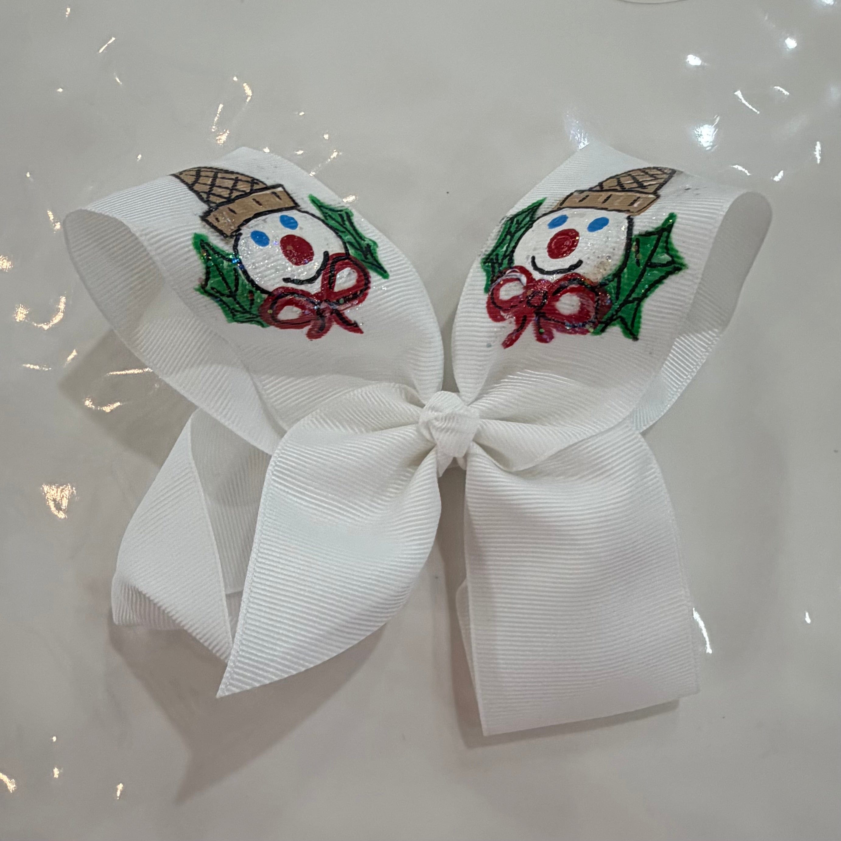 Heidi Davis Bows Mr Bingle  Hand Painted Glitter Bow Double Glitter - Little Miss Muffin Children & Home