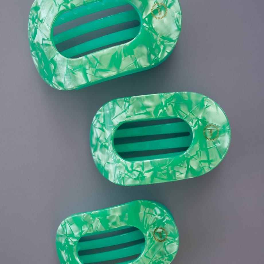 Spring Splash Flat Round Hair Clip