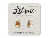 Lilliput Little Things Corgi Butt Earrings