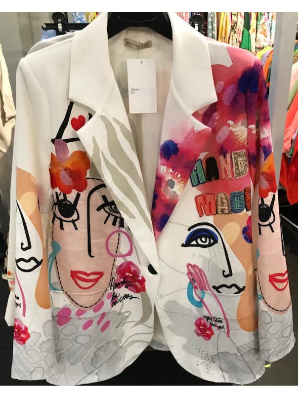 Italian Picasso Print Blazer
