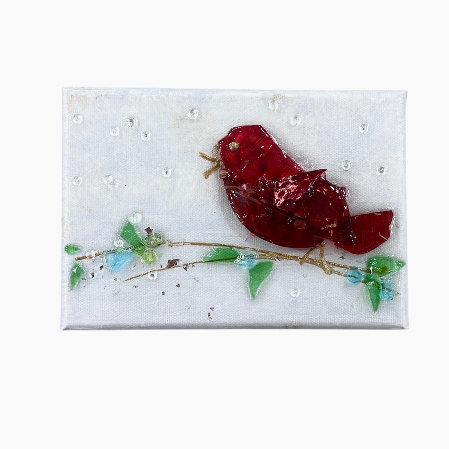 Laurie Kelly Art Studio Red Bird Art 5x7 - Little Miss Muffin Children & Home