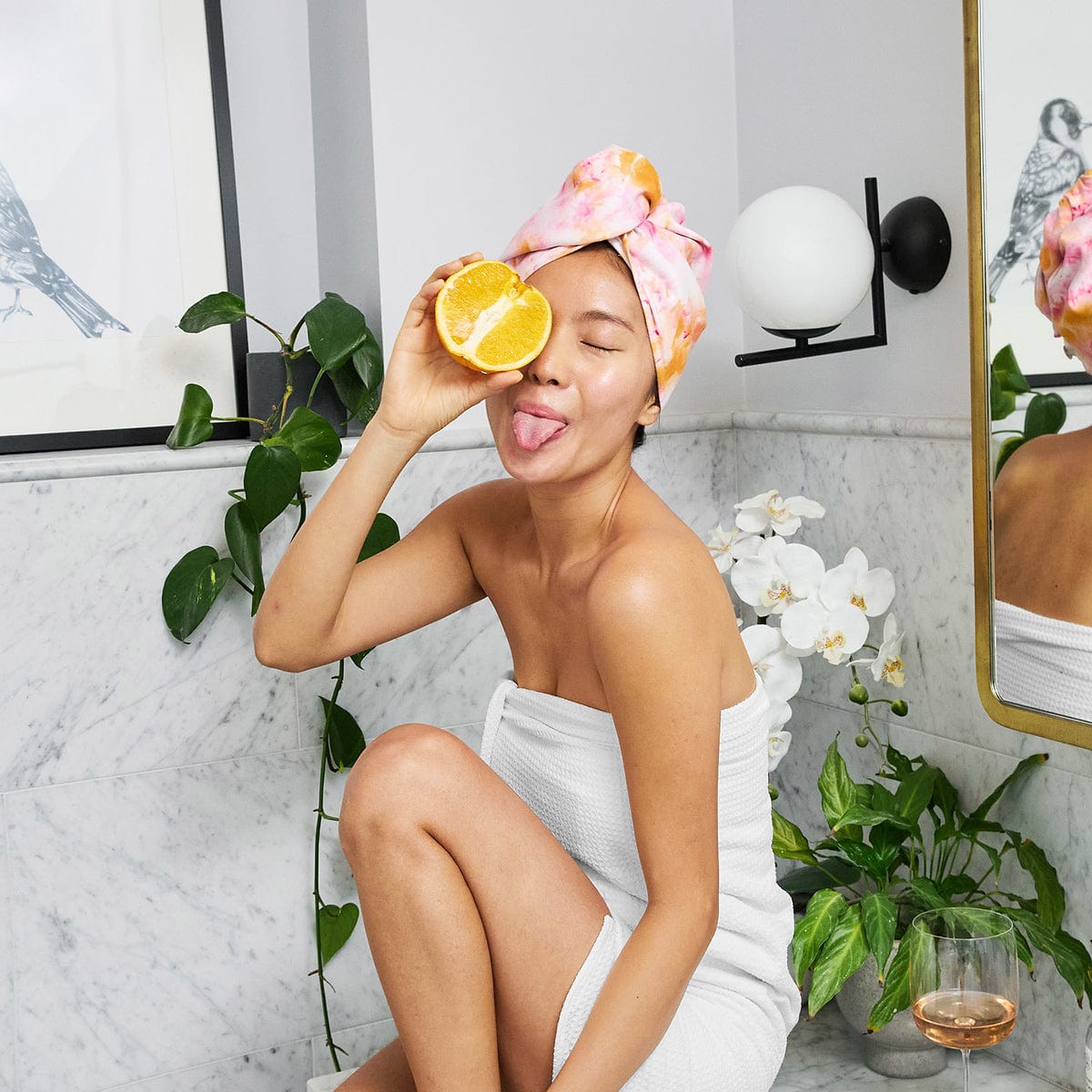 Dock & Bay Dock & Bay Hair Wrap - Quick Dry Hair Towel - Georgia Peach - Little Miss Muffin Children & Home