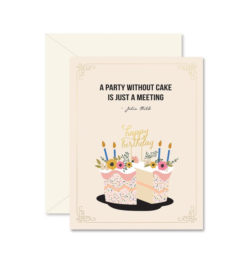 Ginger P Designs Ginger P Designs Party Without Cake Birthday Greeting Card - Little Miss Muffin Children & Home