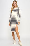 Ellison Long Sleeve Striped Sweater Dress