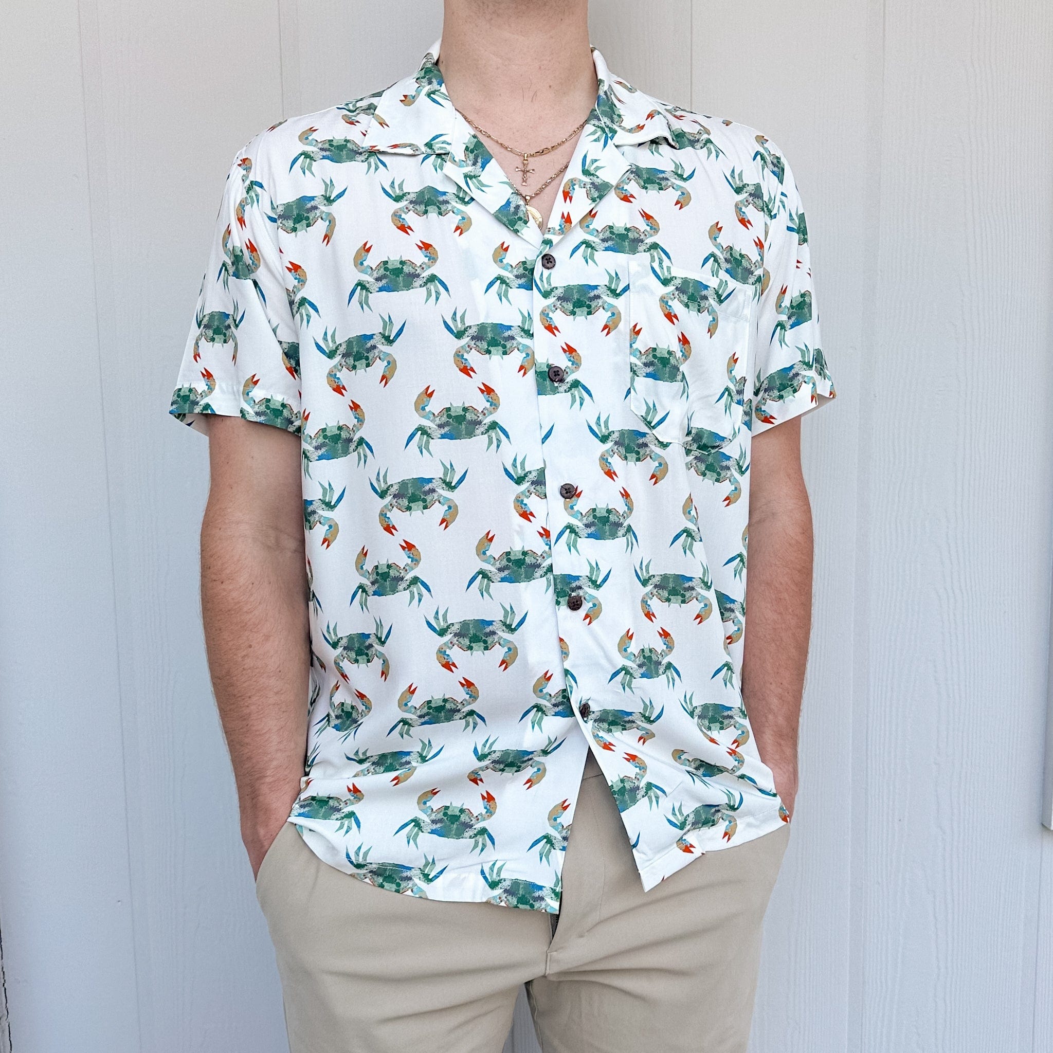 mens crab polo shirt