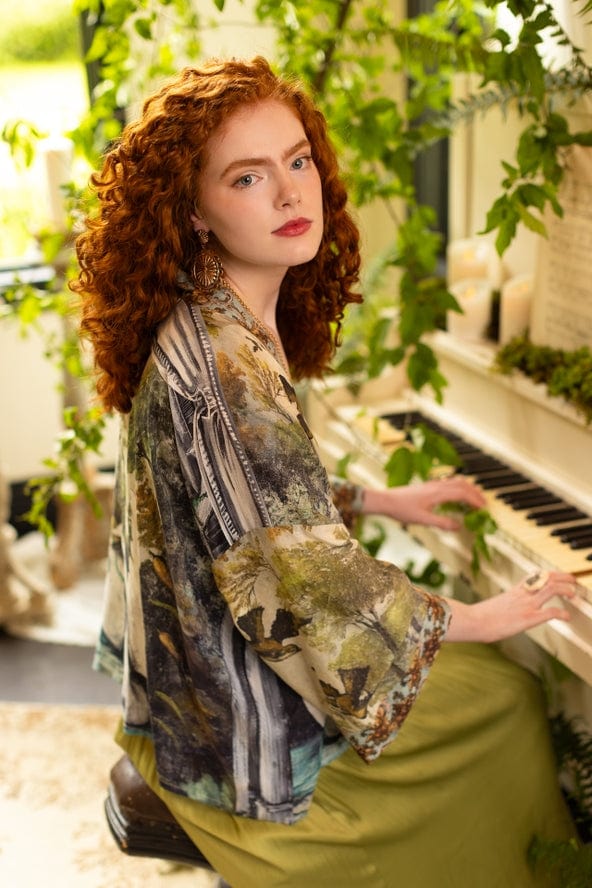 Market of Stars Market of Stars Theatre of Dreams Pixie Duster Cropped Kimono with Swan - Little Miss Muffin Children & Home