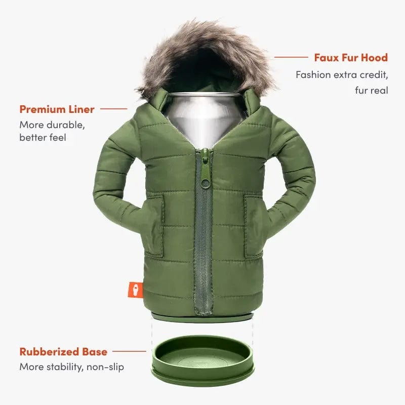 Puffin Drinkwear The Pahka Insulated Can Cooler, Metallic Rose Gold - Little Miss Muffin Children & Home