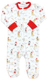 Lulu Bebe Lulu Bebe Santa Puppies Pima Girl Footies - Little Miss Muffin Children & Home