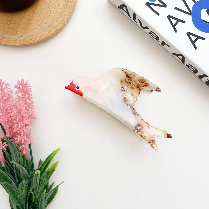 The Diva Soap Acetate Swallow Hair Claw Clip Animal Bird in Brown - Little Miss Muffin Children & Home