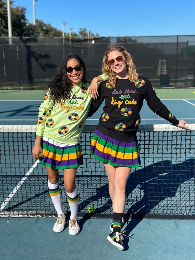 Mardi Gras Creations Mardi Gras Creations Adult LET THEM EAT KING CAKE Pullover - Little Miss Muffin Children & Home