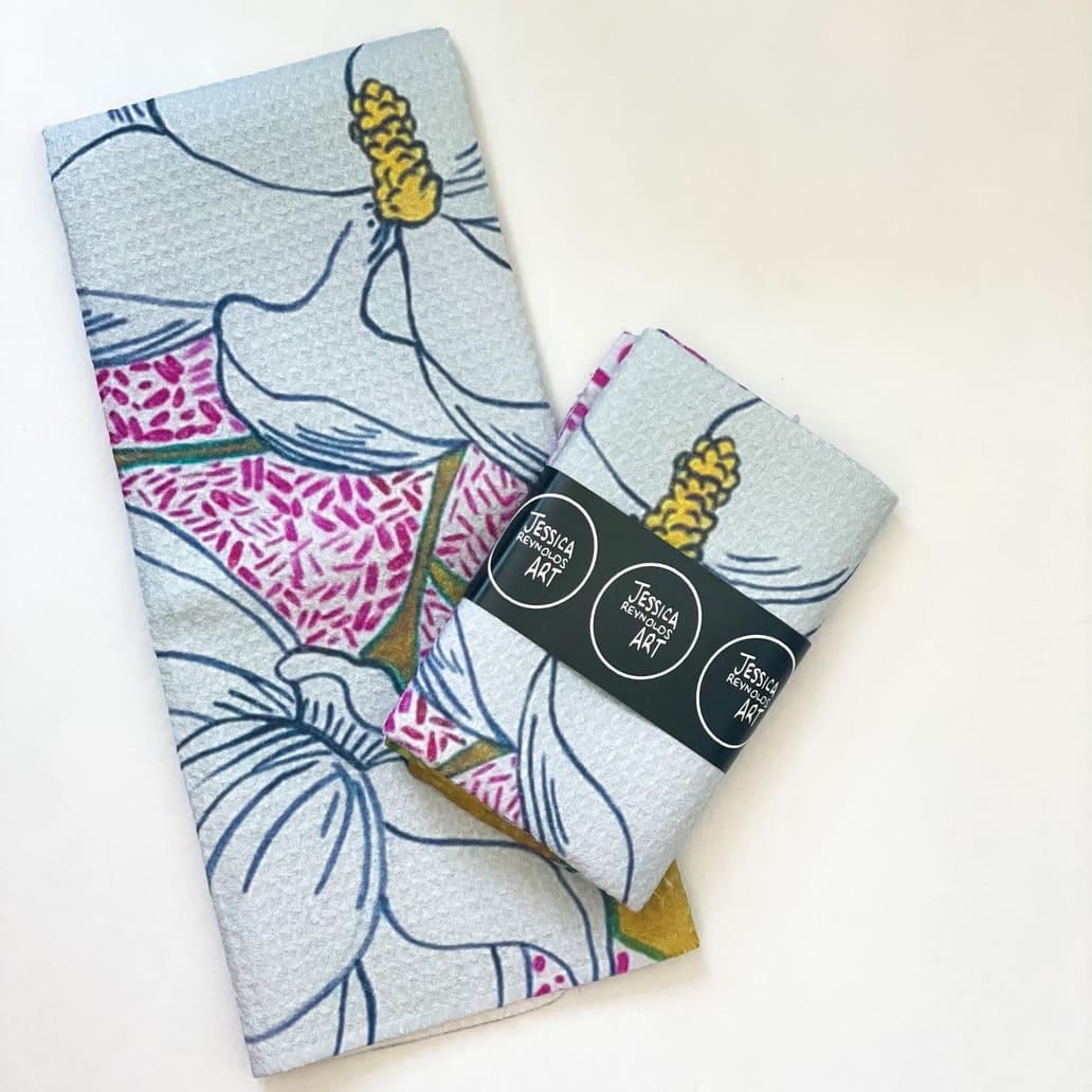 Magnolia Tea Towel