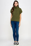 Ellison Sleeveless Turtle Neck Sweater Vest in Olive