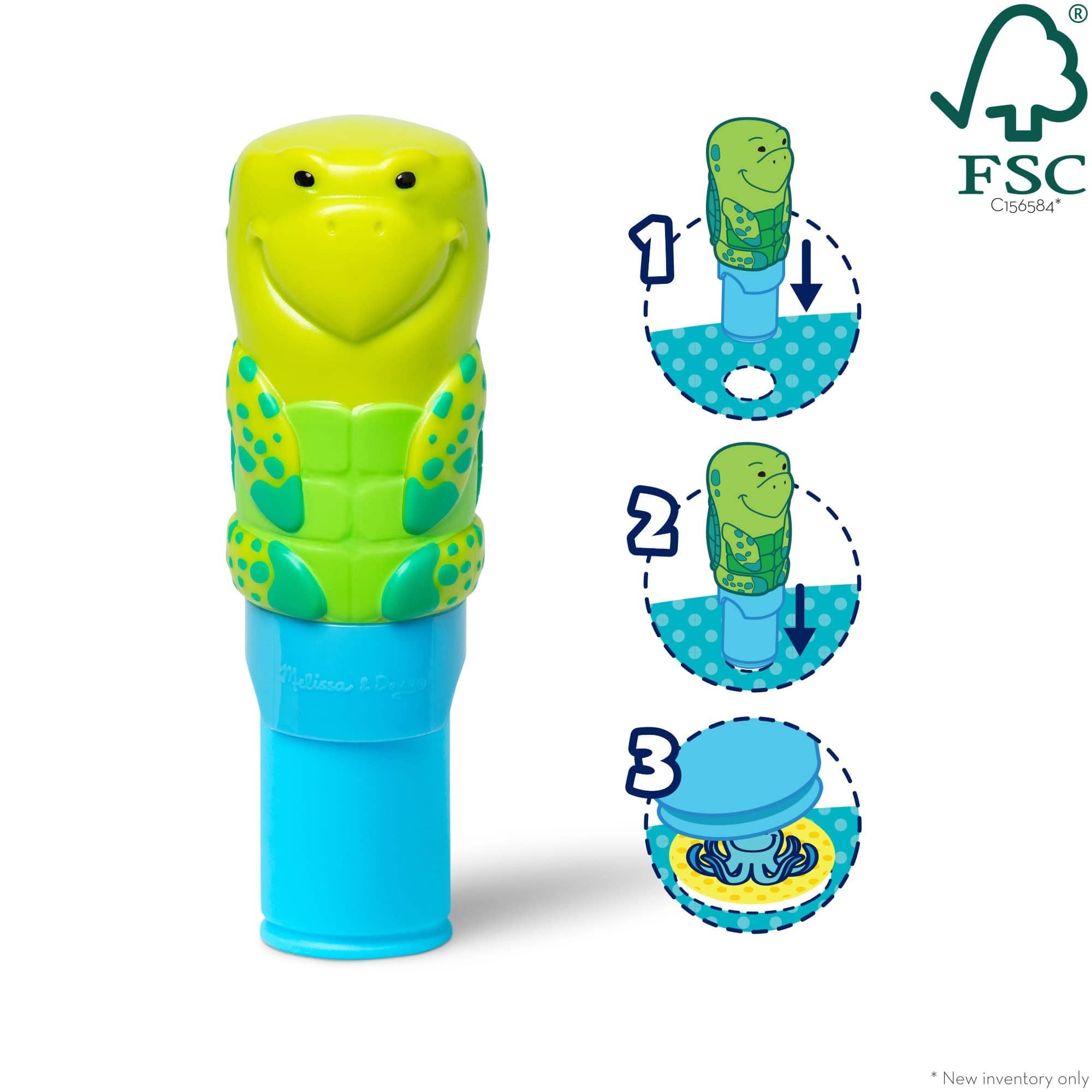 Melissa & Doug Melissa & Doug Sticker WOW!® Activity Pad & Sticker Stamper - Sea Turtle - Little Miss Muffin Children & Home