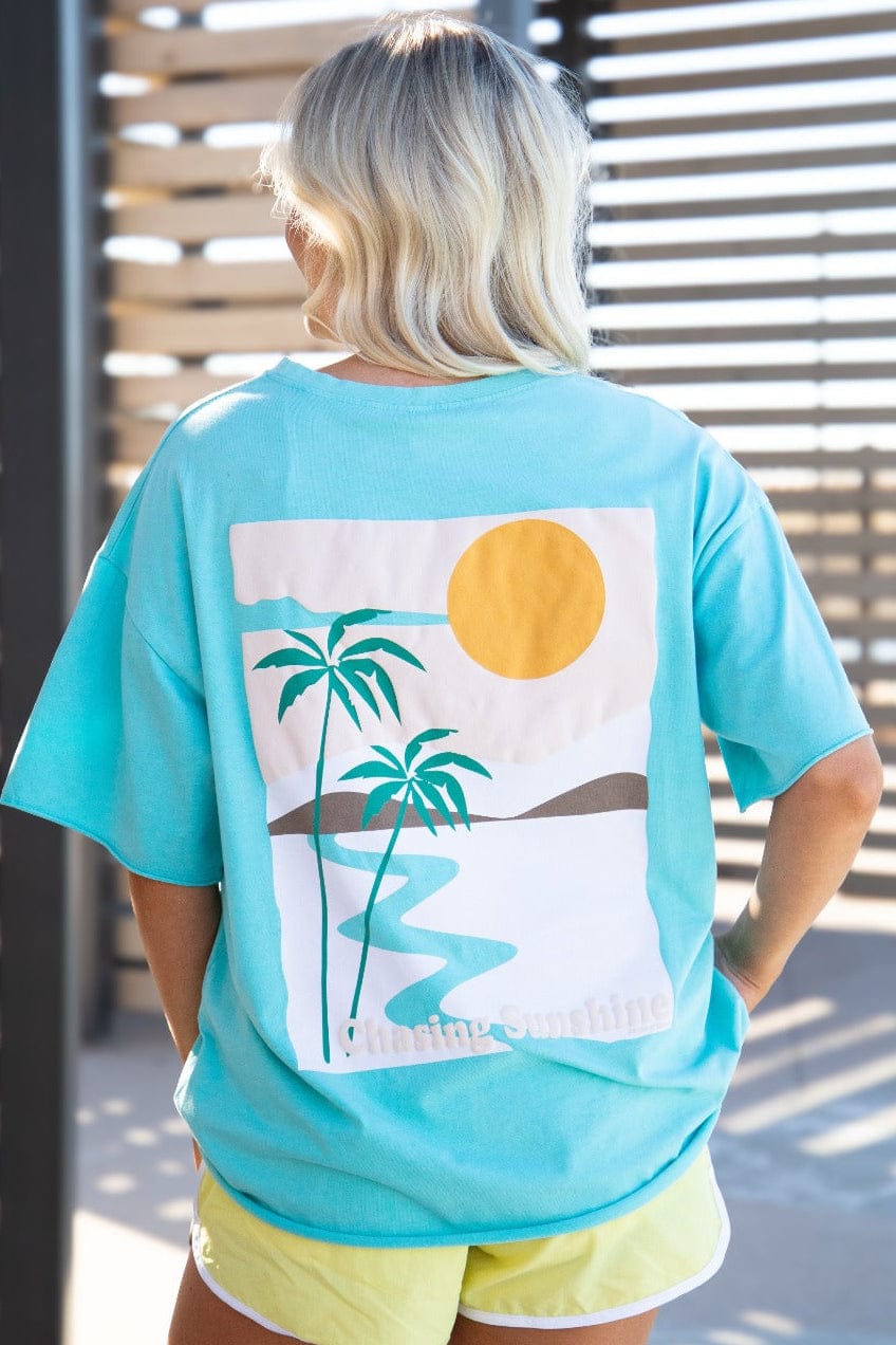 Chasing Sunshine Turquoise T-Shirt