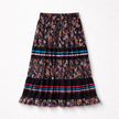 Black/Multi Long Ribbon Skirt