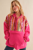 Main Strip Main Strip Multi Stripe Sequin Fleece Half Zip Hoodie - Little Miss Muffin Children & Home