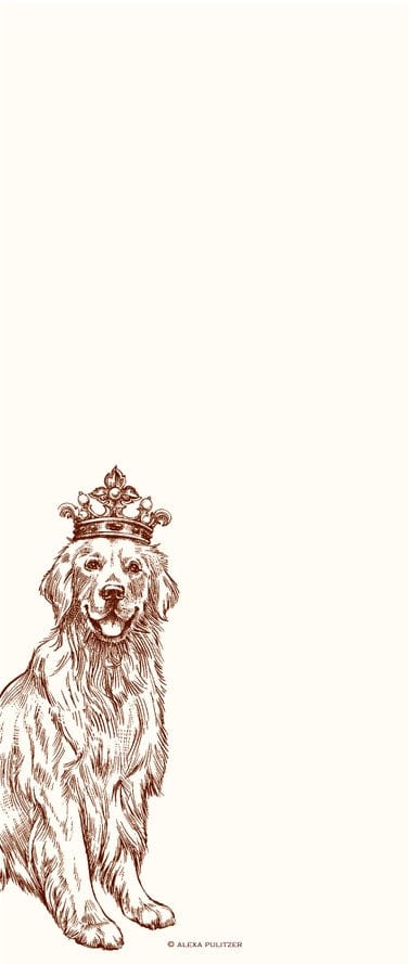 Alexa Pulitzer Royal Golden Retriever Long Pad (100 sheets) - Little Miss Muffin Children & Home