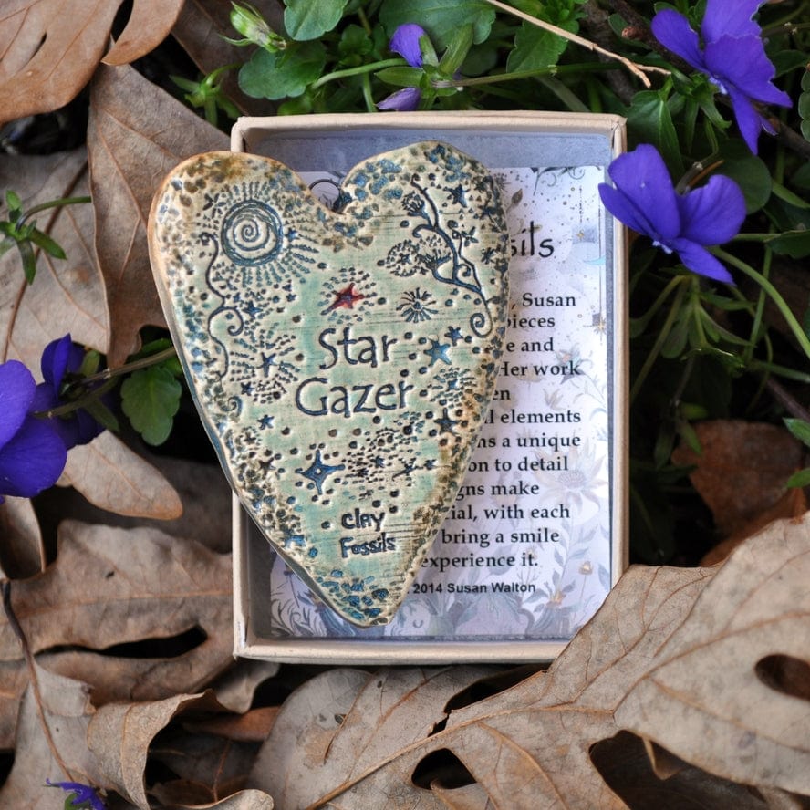 Clay Fossils Clay Fossils Star Gazer Handmade Pottery Heart Memento - Little Miss Muffin Children & Home