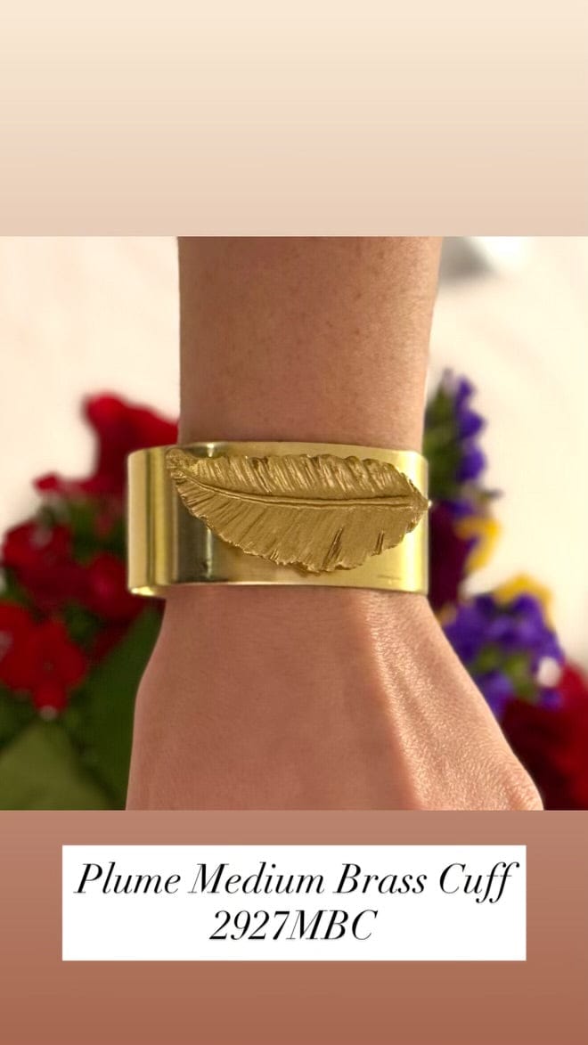 Plume Medium Brass Cuff