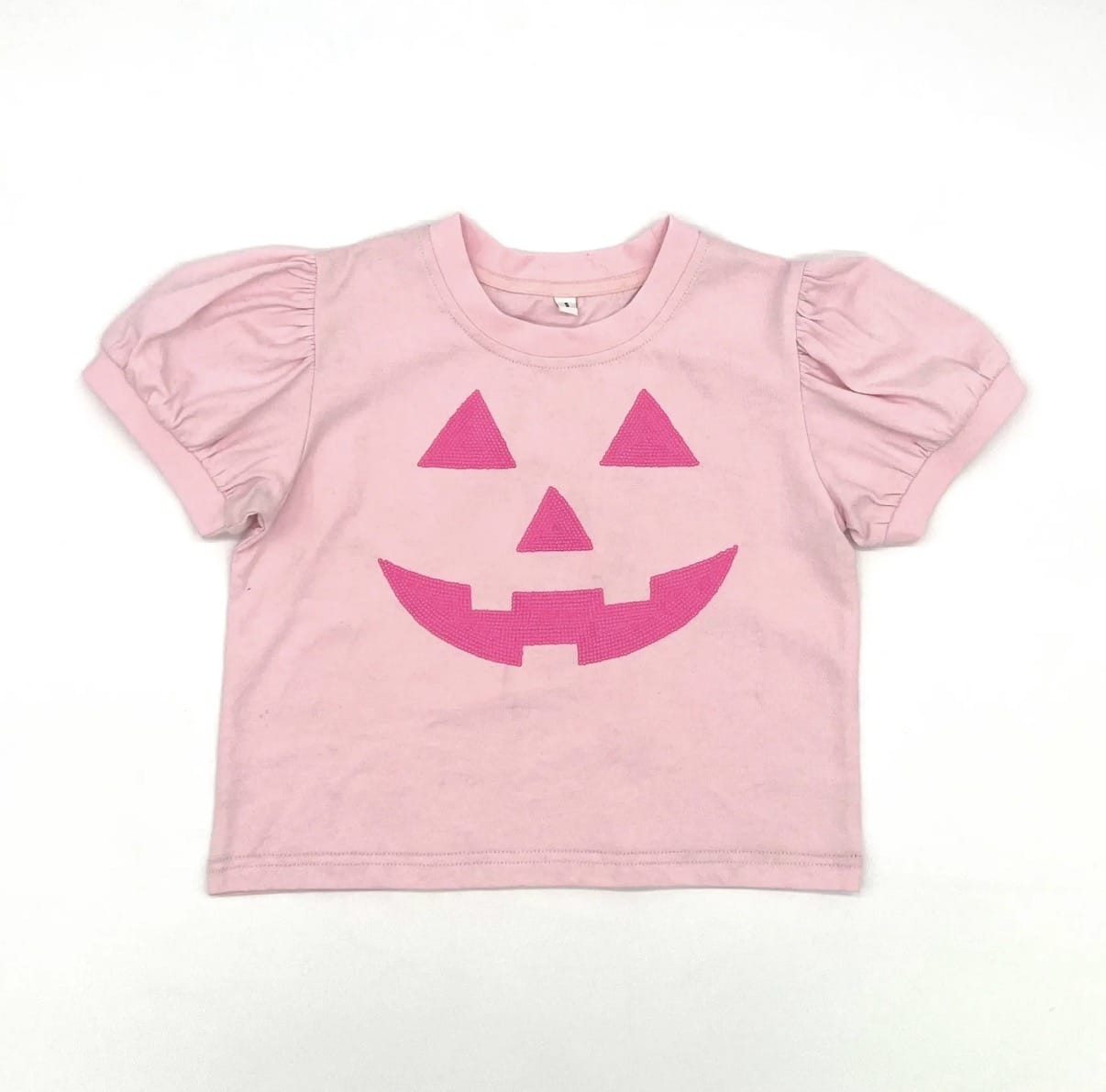 Puff Sleeve Jack-O-Lantern Top