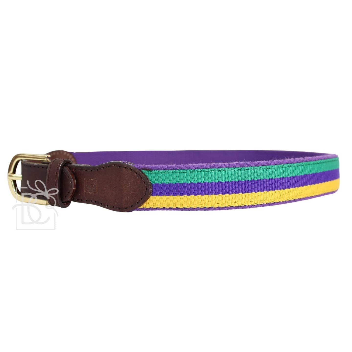 Beyond Creations Beyond Creations Mardi Gras Stripe Ribbon Belt - Little Miss Muffin Children & Home