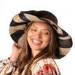 Shebobo Audrey 7" Wide Brim Big Bow Two Tone Straw Sun Hat - Little Miss Muffin Children & Home