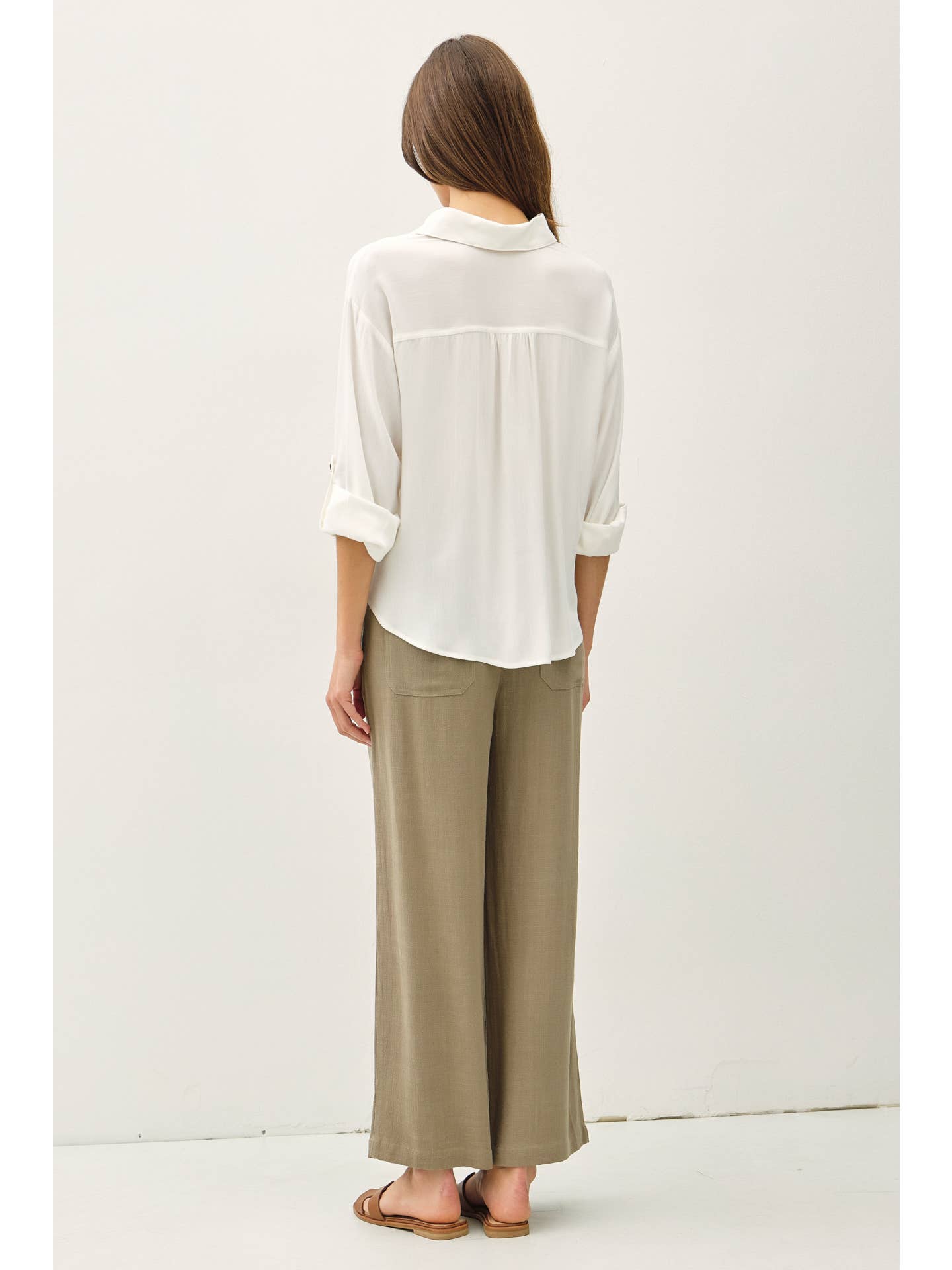 Be Cool Be Cool Twist Detail Button Down Shirt in Off White - Little Miss Muffin Children & Home