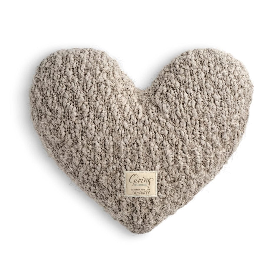 The Taupe Giving Heart Weighted Pillow