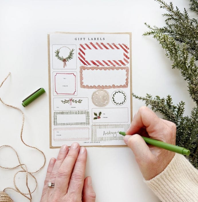 Emily Lex Studio Emily Lex Studio Gift Label Sticker Sheets - Little Miss Muffin Children & Home