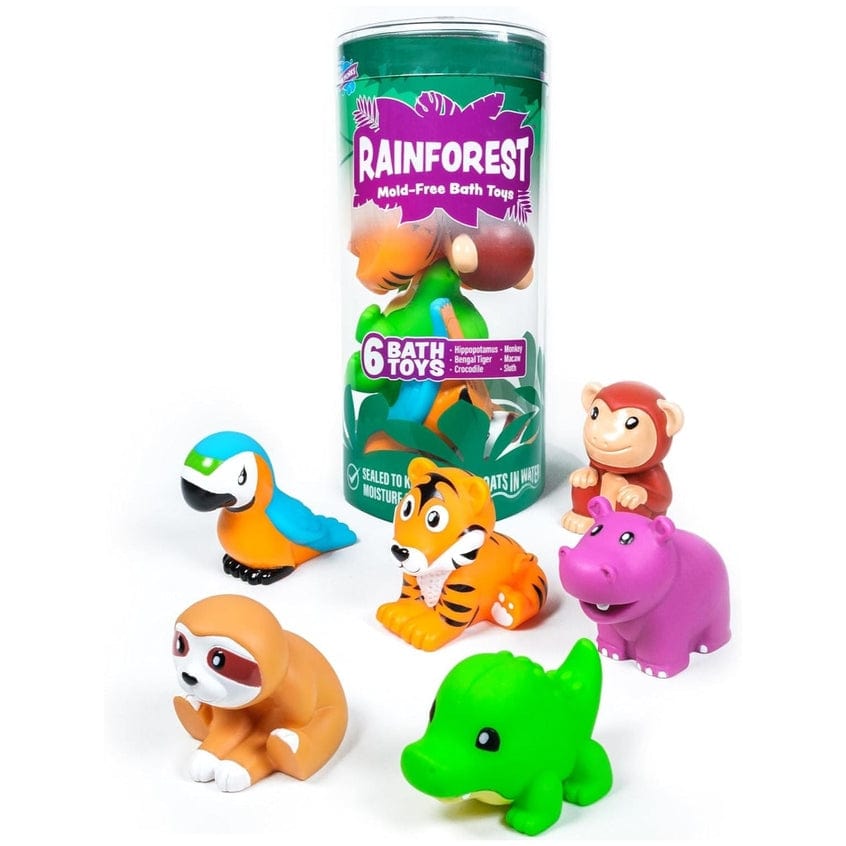 Tub Works Rainforest™ Mold Free Bath Toys, 6 Pack - Little Miss Muffin Children & Home