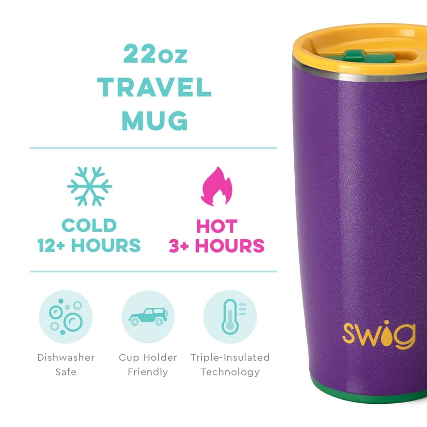 Swig Life Swig Life Pardi Gras Travel Mug (22oz) - Little Miss Muffin Children & Home