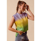 Ive Metallic Ombre Mardi Gras Sleeveless Sweater