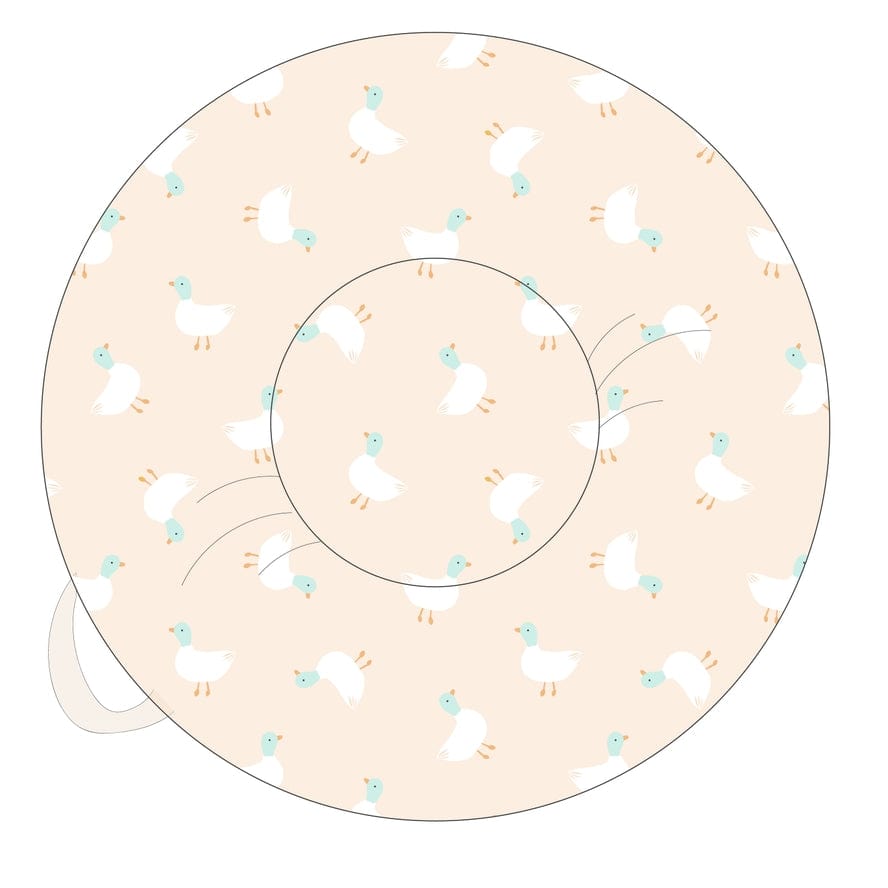 Goosewaddle + Pello Goosewaddle + Pello 34" Diameter Round Floor Pillow Cushion, Puddles Whispering Blue - Little Miss Muffin Children & Home