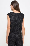 Ellison Sequins Sleeveless Top Black