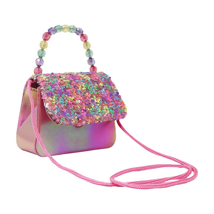 Pink Poppy Pink & Purple Glitter Handbag - Little Miss Muffin Children & Home
