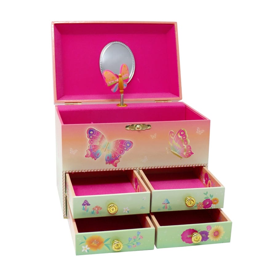 Pink Poppy Pink Poppy Rainbow Butterfly Medium Musical Jewelry Box - Little Miss Muffin Children & Home